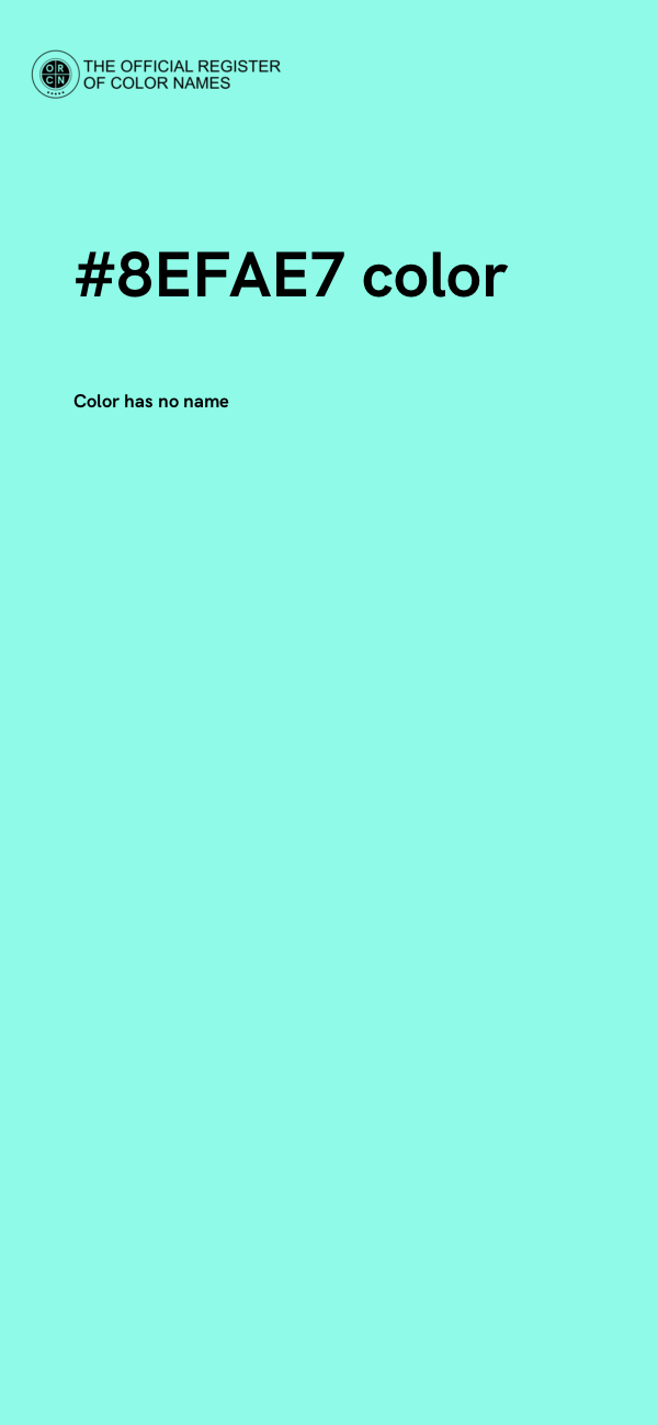 #8EFAE7 color image