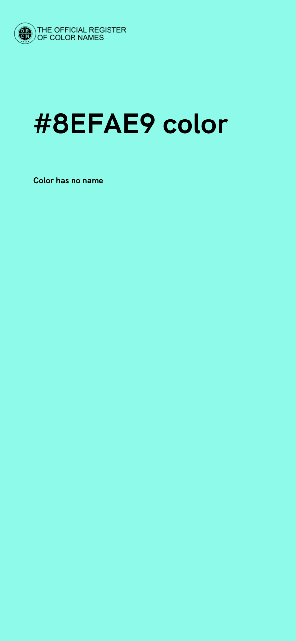 #8EFAE9 color image