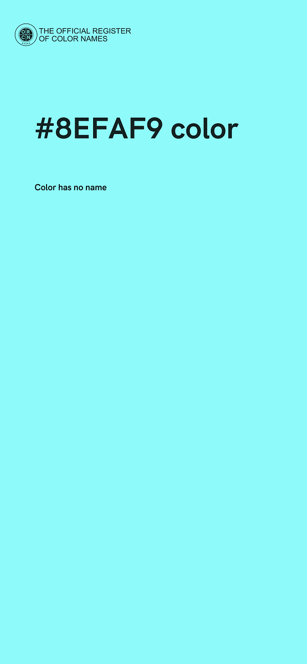 #8EFAF9 color image