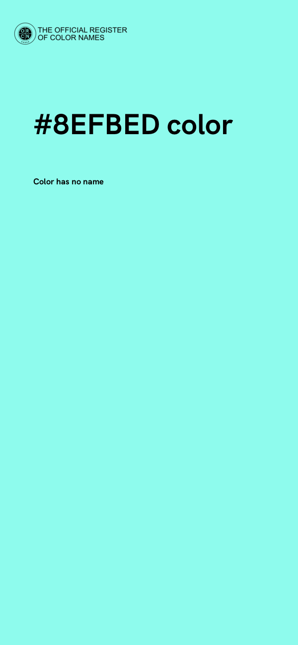 #8EFBED color image