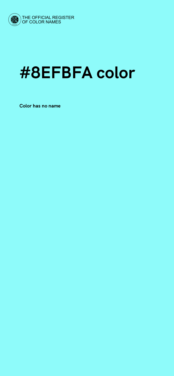 #8EFBFA color image