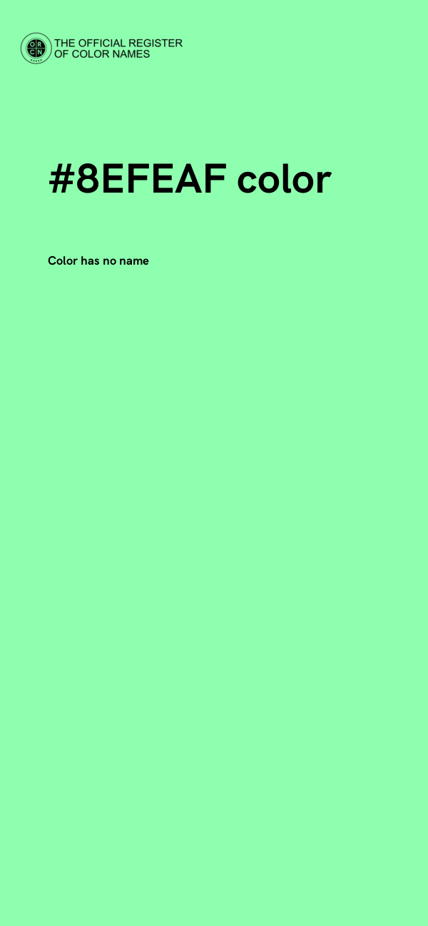 #8EFEAF color image