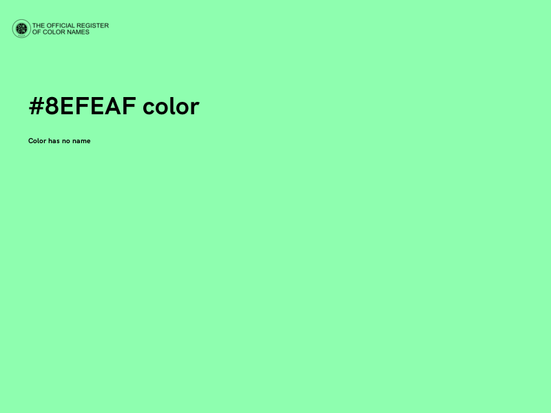 #8EFEAF color image