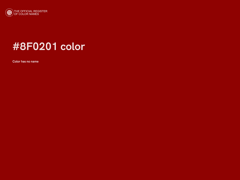 #8F0201 color image