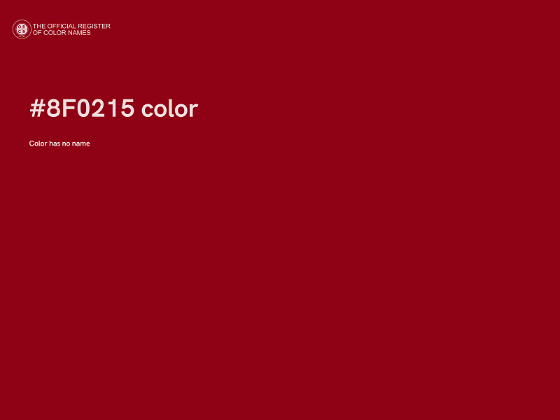 #8F0215 color image