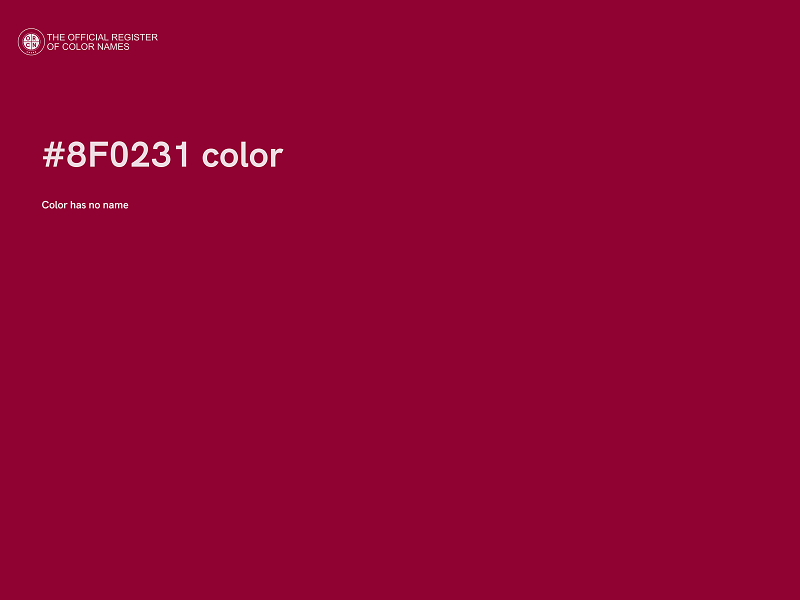 #8F0231 color image