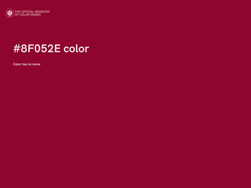 #8F052E color image