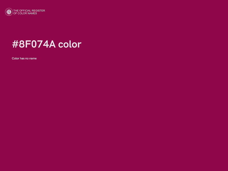 #8F074A color image