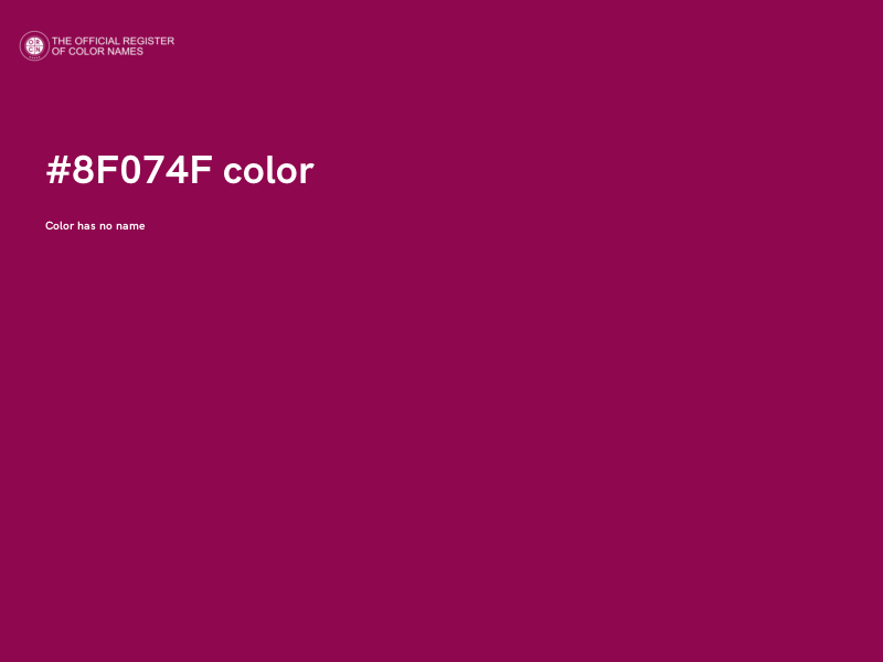 #8F074F color image