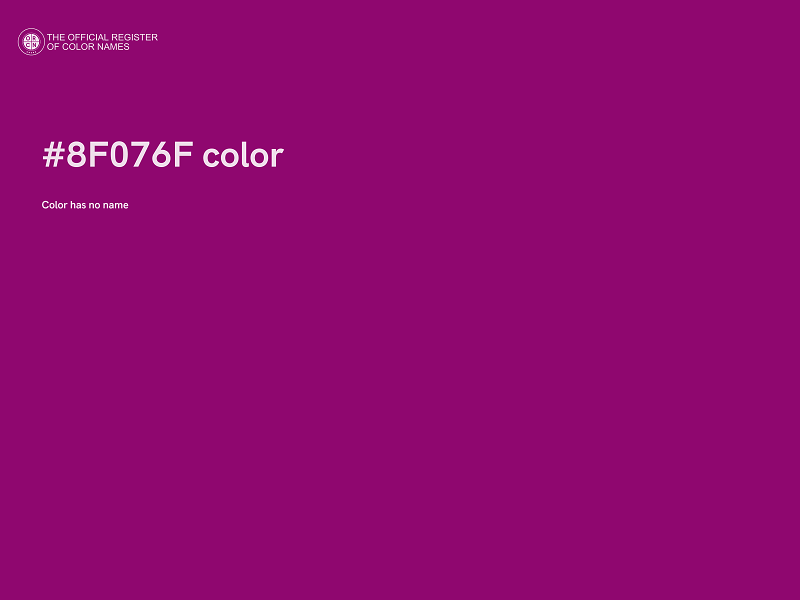 #8F076F color image