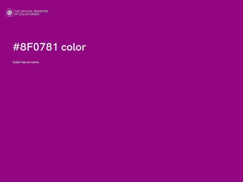 #8F0781 color image