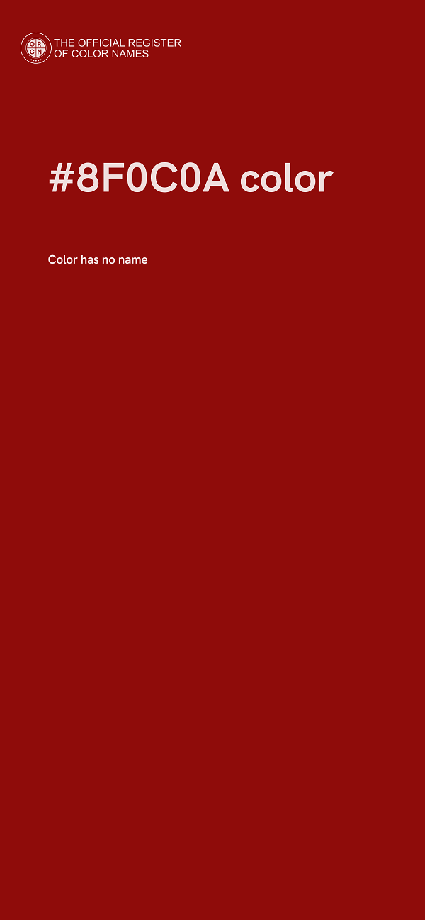 #8F0C0A color image