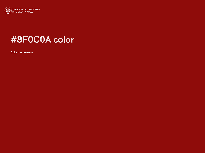 #8F0C0A color image