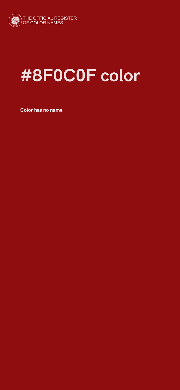 #8F0C0F color image
