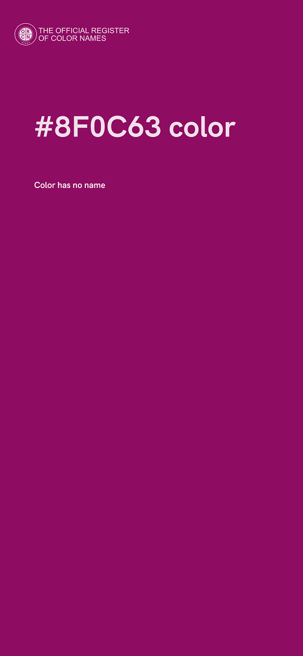 #8F0C63 color image
