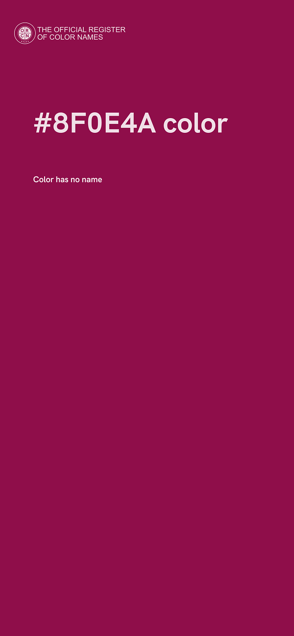 #8F0E4A color image