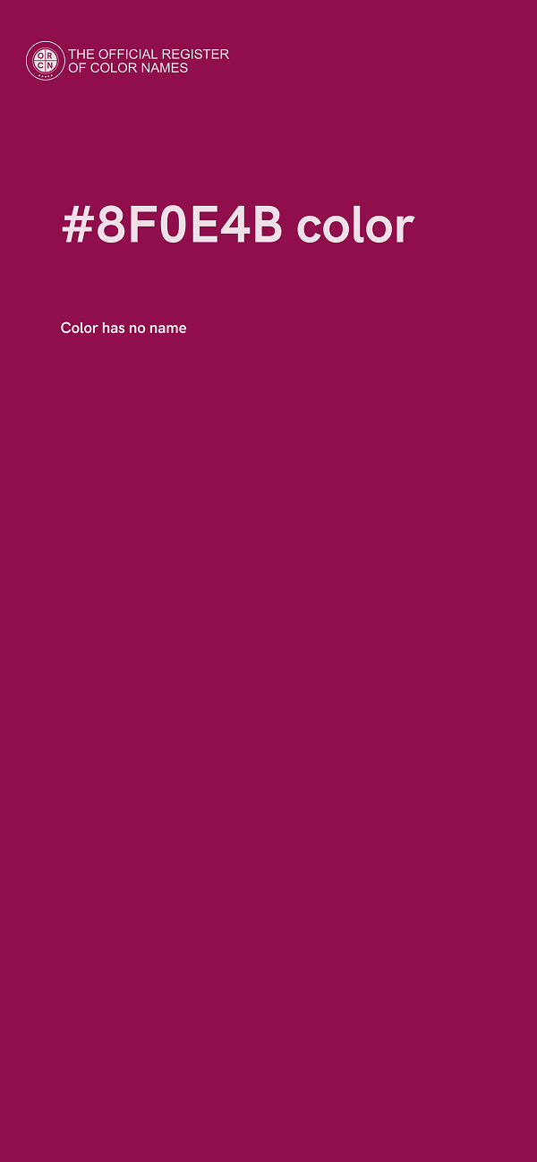 #8F0E4B color image