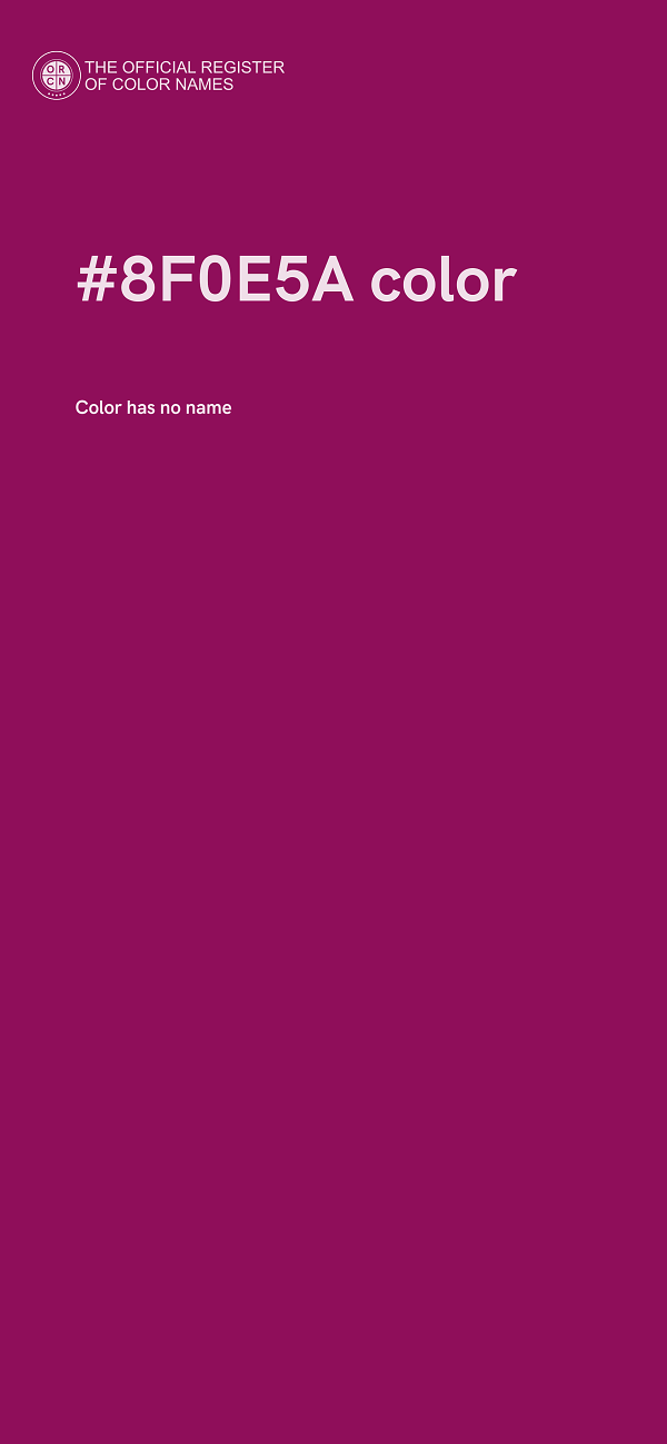 #8F0E5A color image