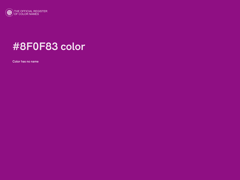 #8F0F83 color image