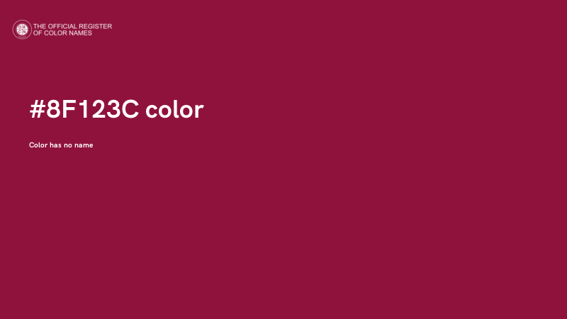 #8F123C color image