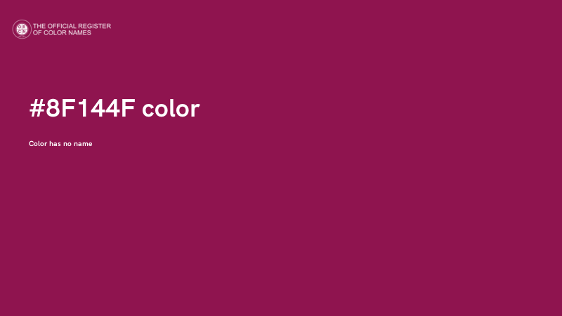 #8F144F color image