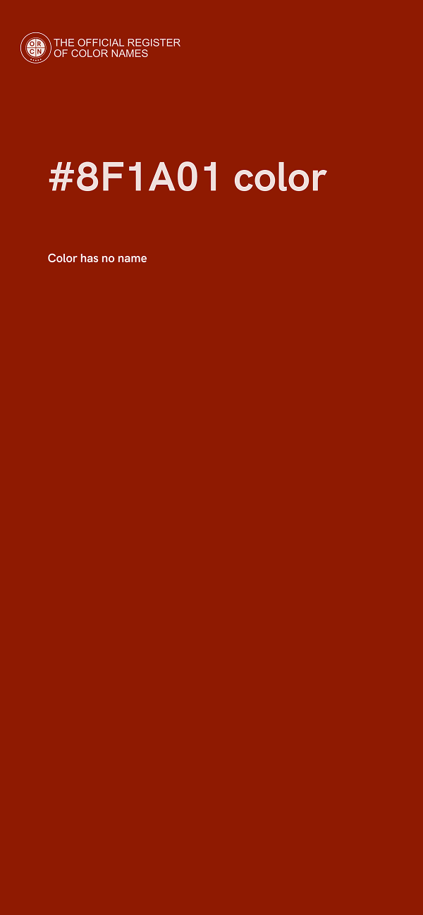 #8F1A01 color image