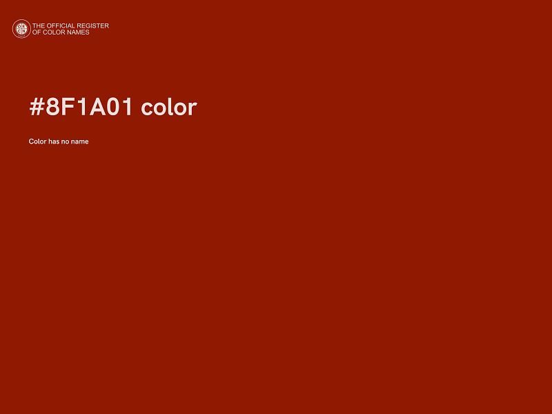 #8F1A01 color image