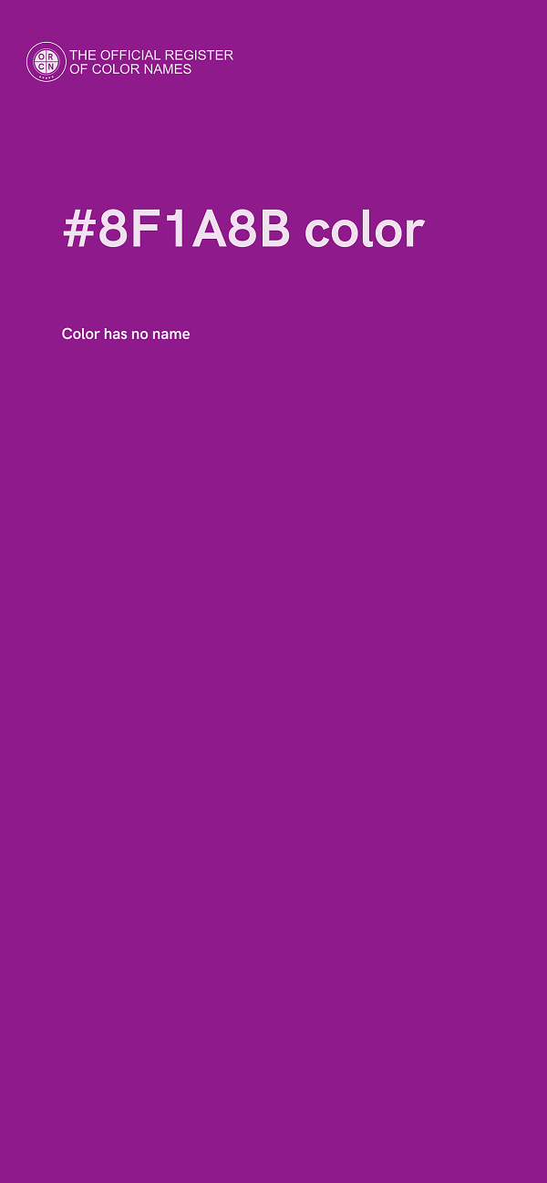 #8F1A8B color image