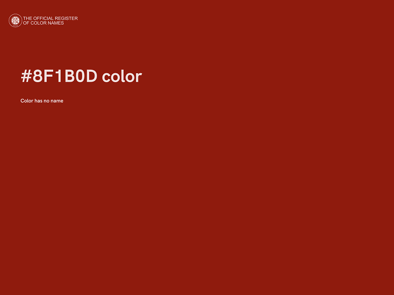#8F1B0D color image