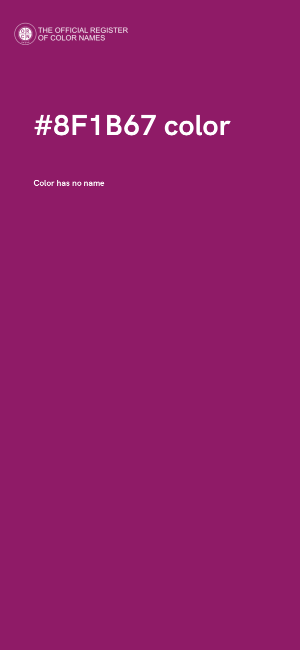 #8F1B67 color image