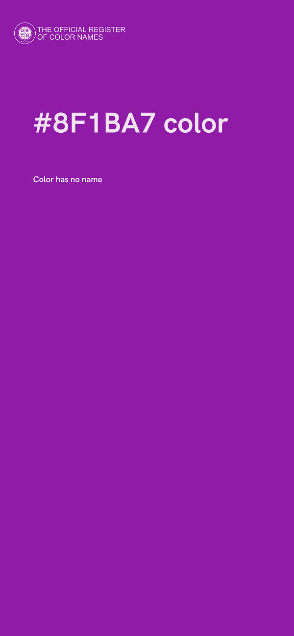 #8F1BA7 color image