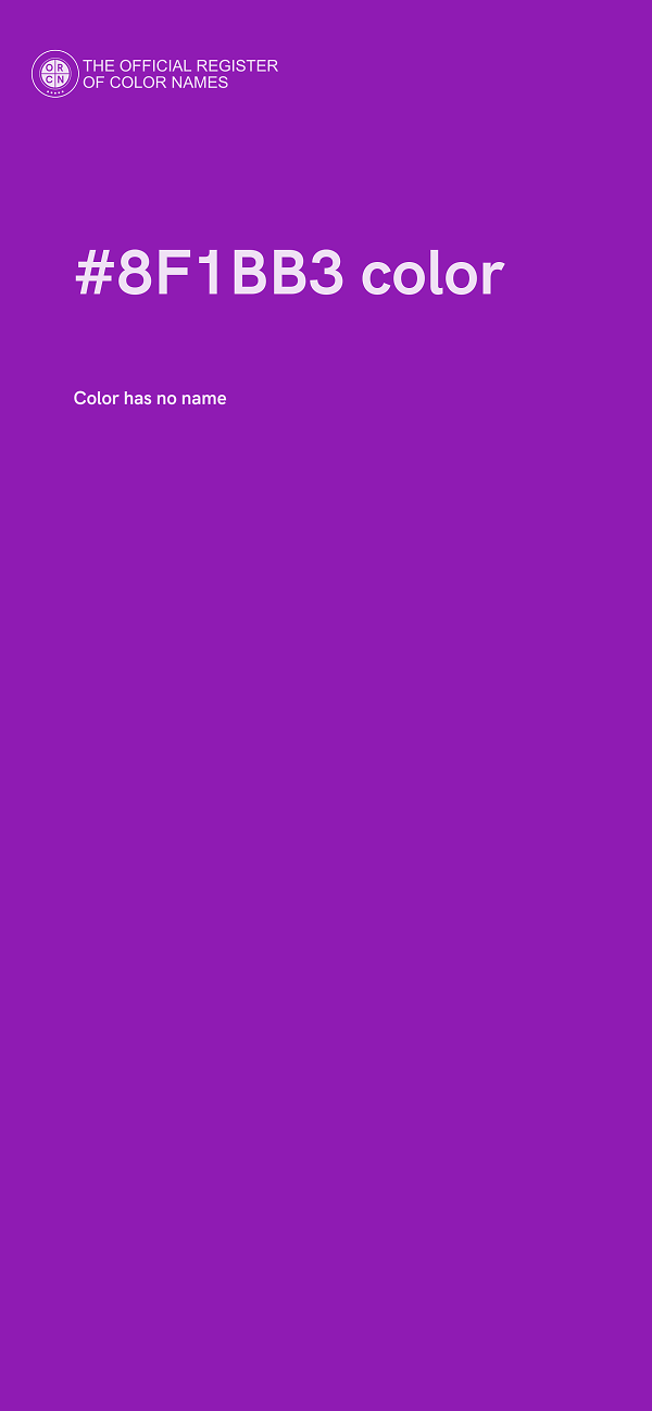 #8F1BB3 color image