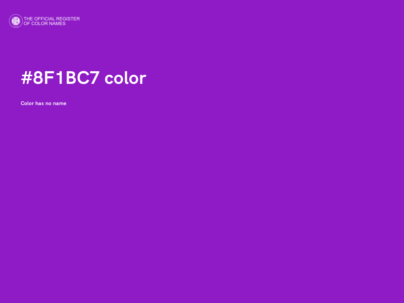 #8F1BC7 color image