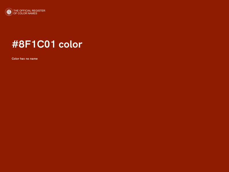 #8F1C01 color image