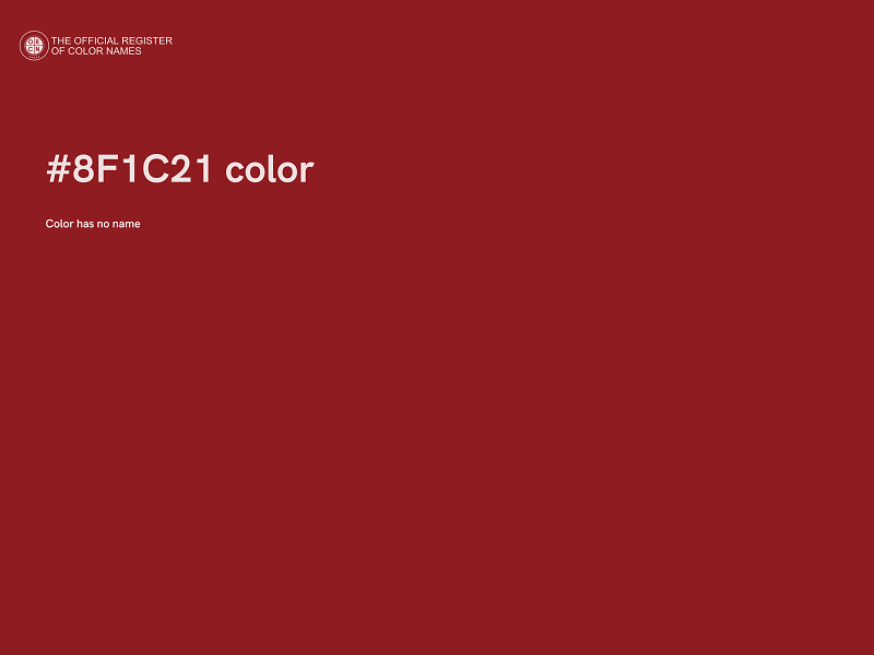 #8F1C21 color image