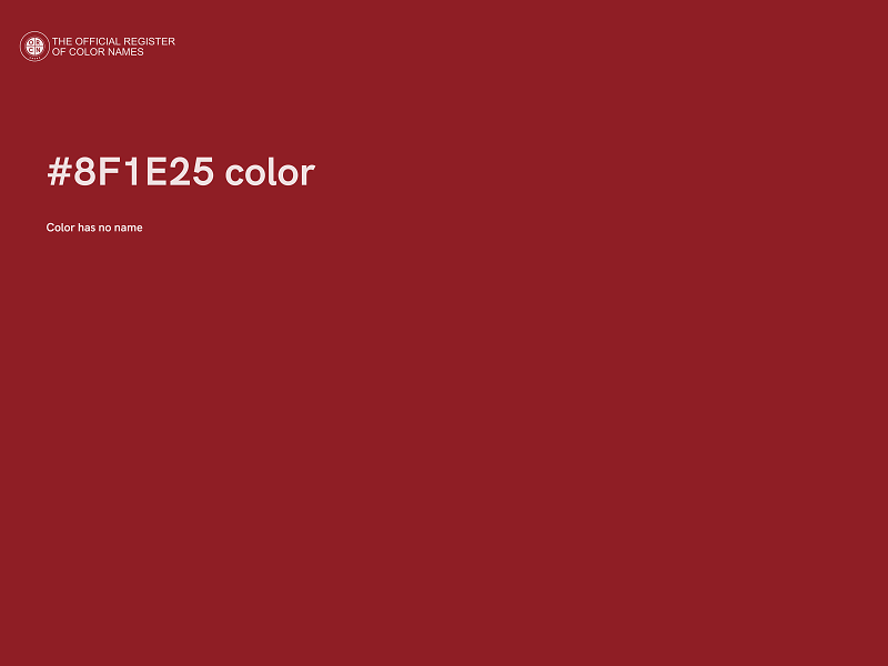 #8F1E25 color image