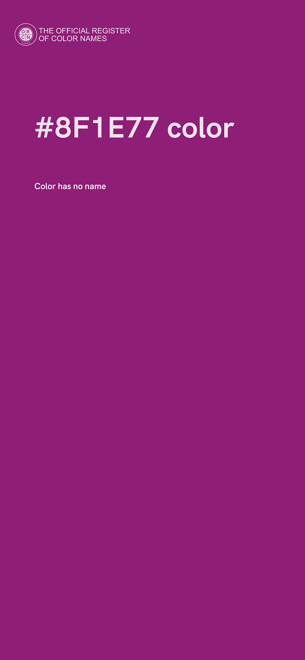 #8F1E77 color image