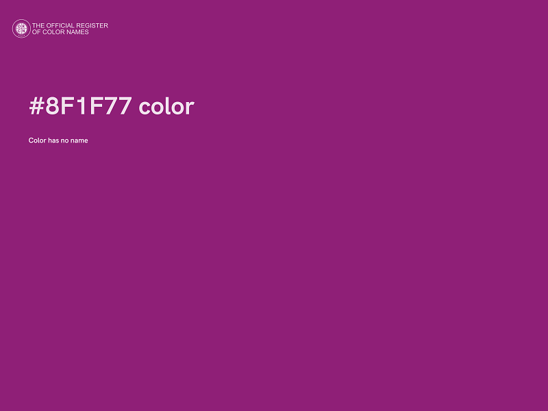 #8F1F77 color image