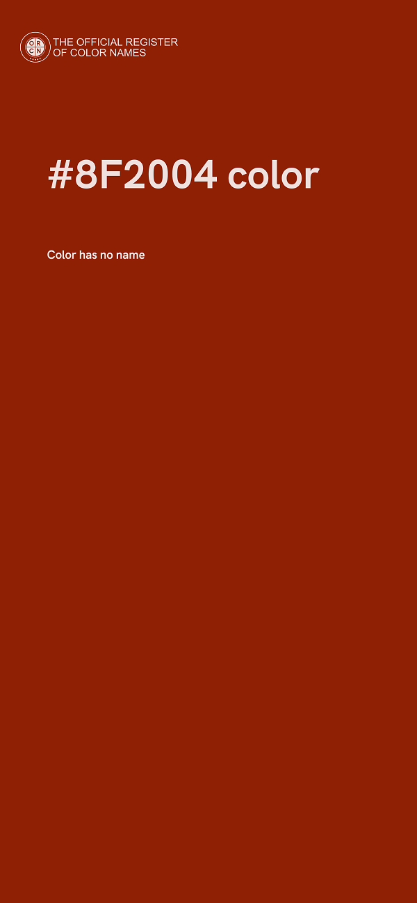 #8F2004 color image