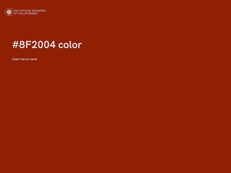 #8F2004 color image