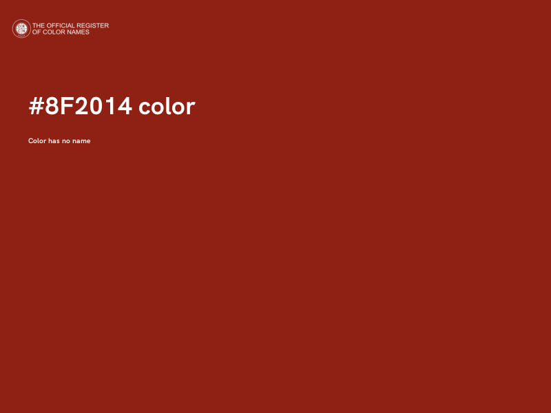 #8F2014 color image
