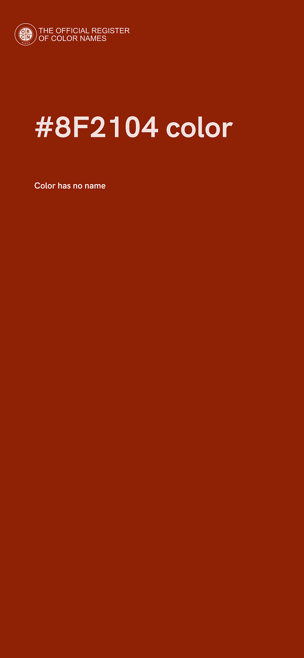 #8F2104 color image