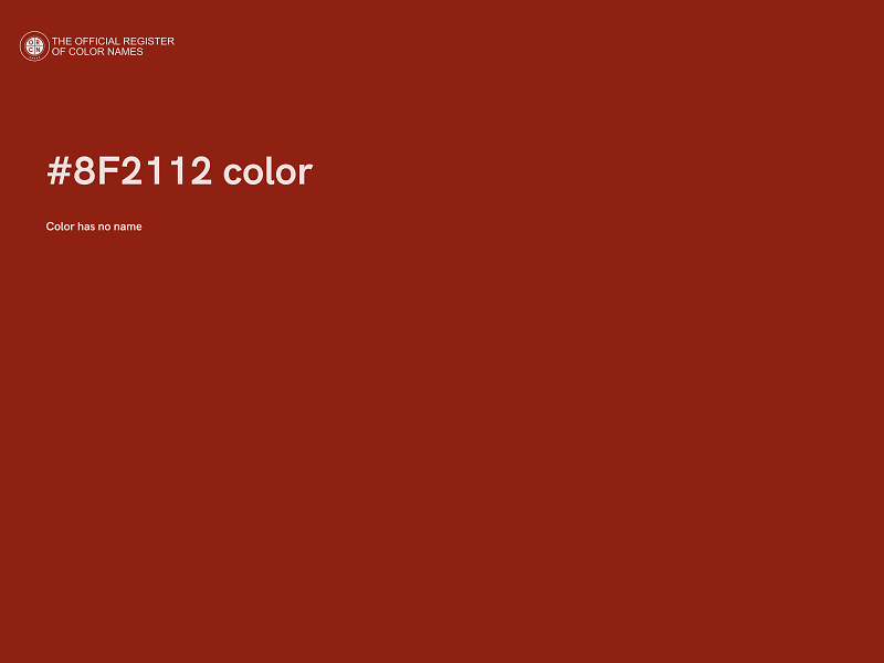 #8F2112 color image