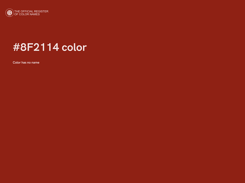 #8F2114 color image