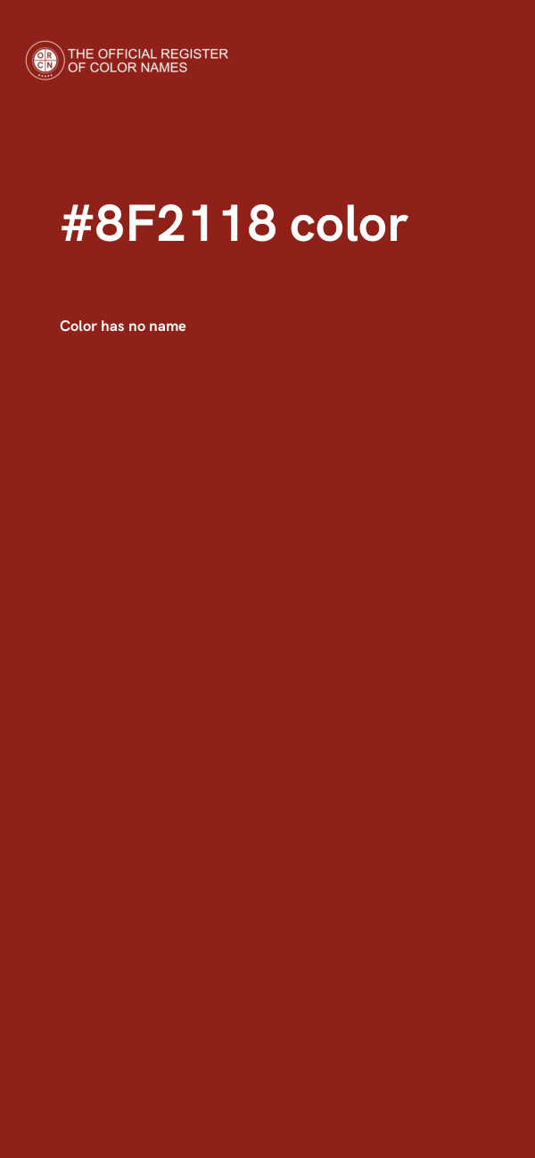 #8F2118 color image