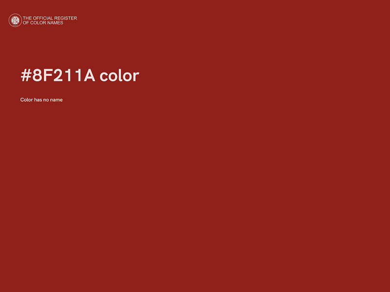 #8F211A color image