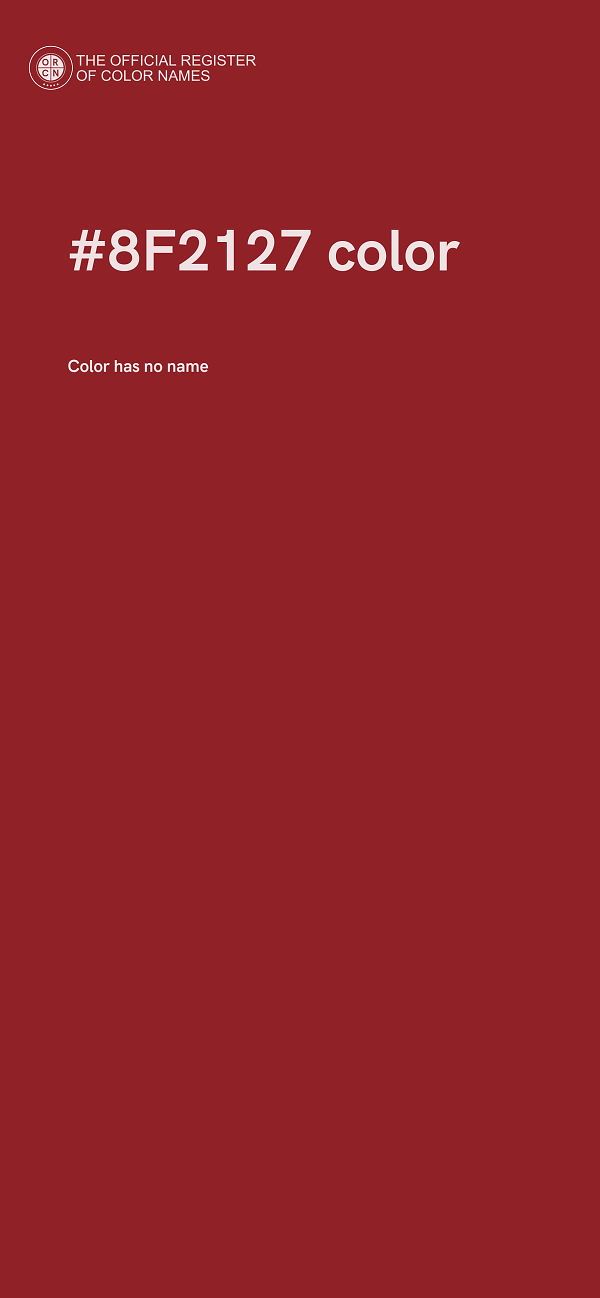 #8F2127 color image