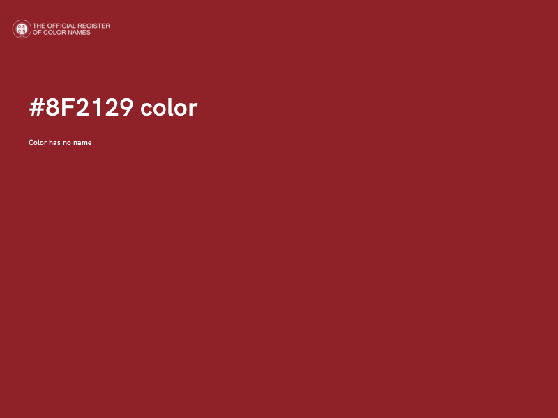 #8F2129 color image