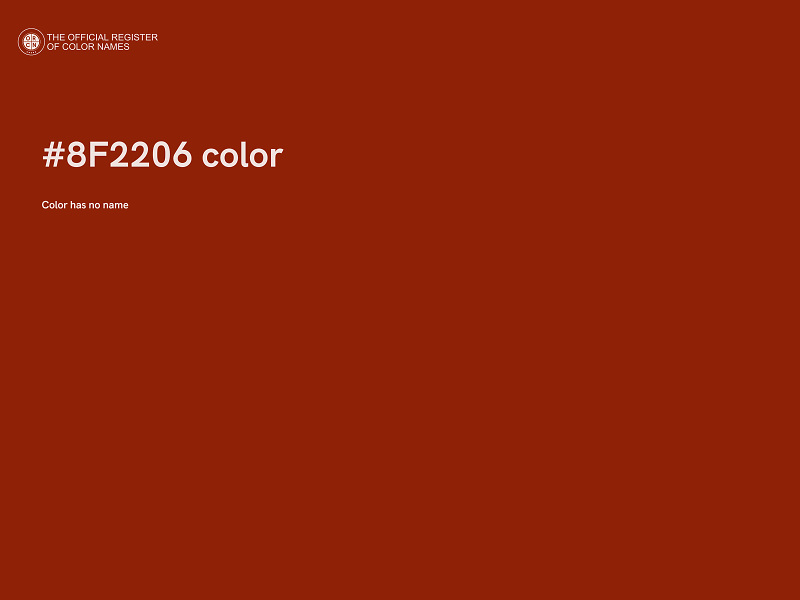 #8F2206 color image