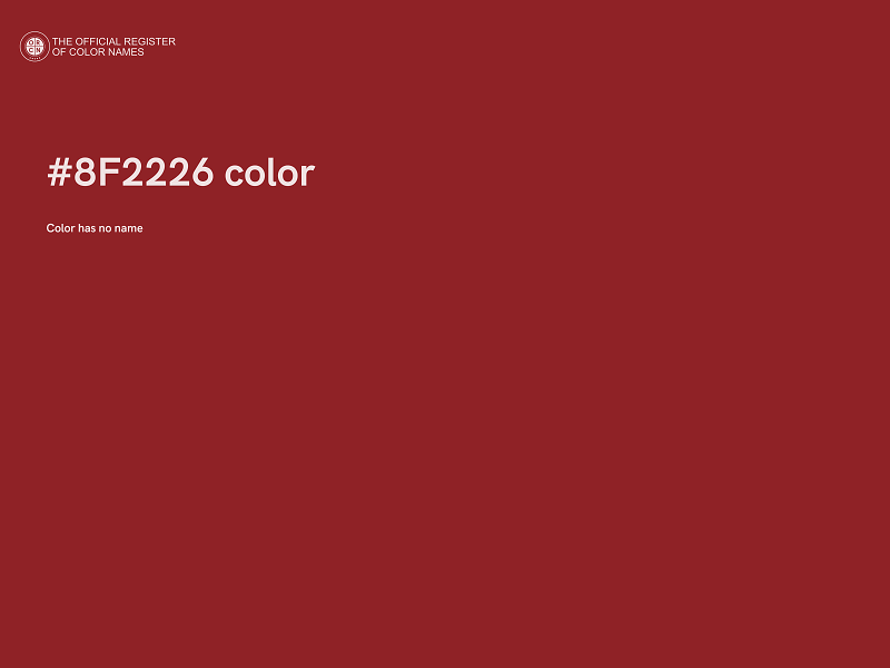 #8F2226 color image